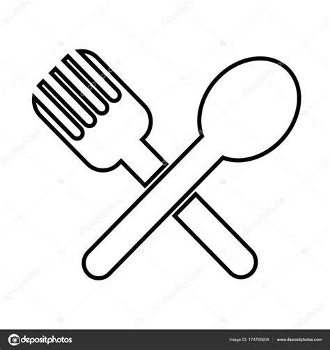 Fork And Spoon Drawing at GetDrawings | Free download