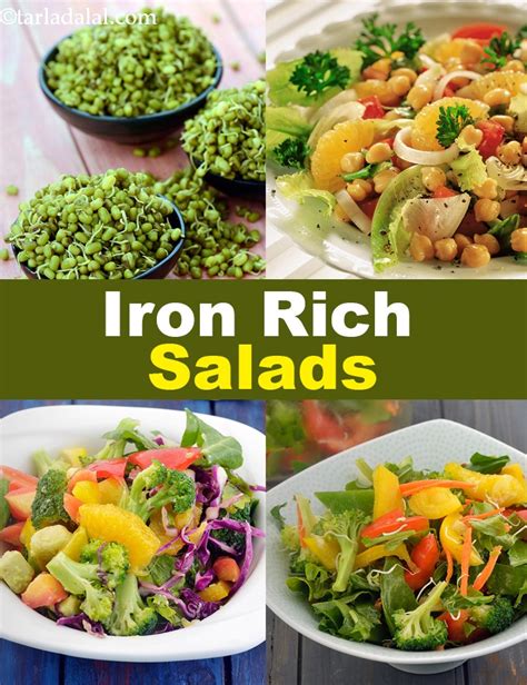 Iron Rich Salad Recipes | Iron Rich Indian Salads | Veg