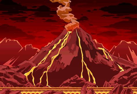 Top 51+ imagen animated volcano background - thpthoangvanthu.edu.vn