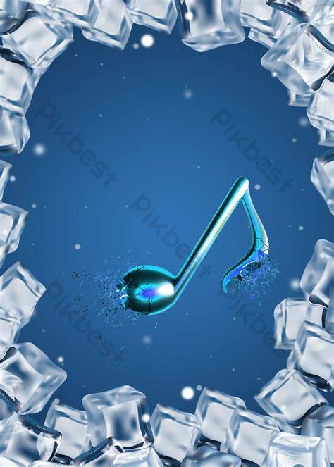 Ice Cubes Winter Cube Music Symbol | PSD Free Download - Pikbest