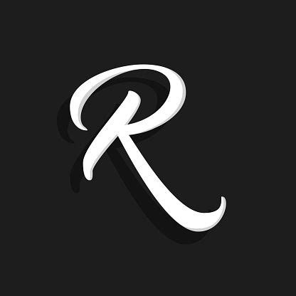 Hand written vector logo letter r r letter design vector – Artofit