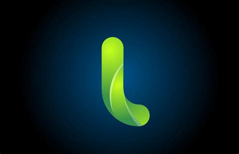 green gradient logo l alphabet letter design icon for company 3338050 ...