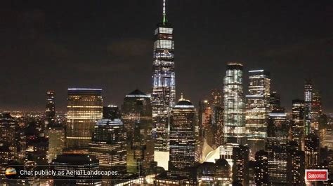 New York City Skyline at Night Live Screensaver HD , Aerial Landscapes ...