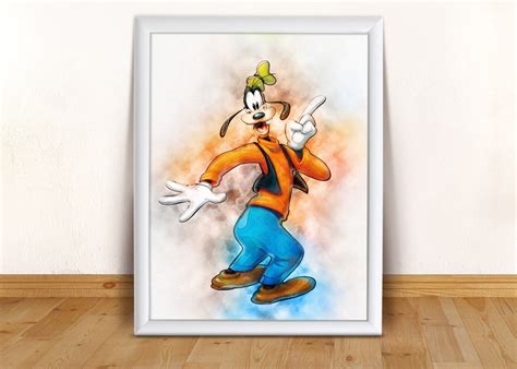 Goofy Art Print Poster Mickey Mouse Wall Art Nursery Decor | Etsy