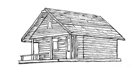 Little Cabin in the Woods Drawing by Edward Fielding - Pixels