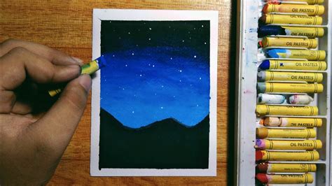 Oil Pastel Night Sky Drawing - In this video i show you how to draw a ...