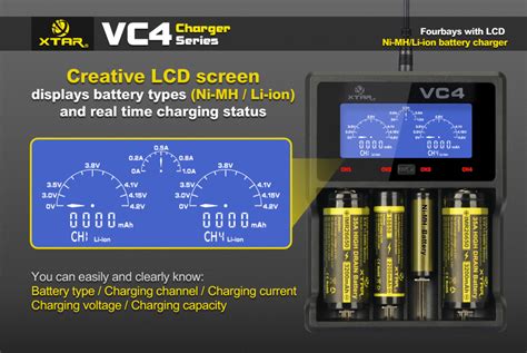 XTAR VC4 Charger Lithium-ion Battery Charger