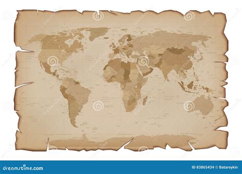 Vector Old map Paper stock vector. Illustration of aged - 83865434