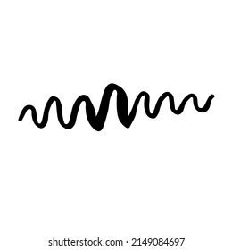 Curly Hand Drawn Line Sketch Vector Stock Vector (Royalty Free) 2149084697 | Shutterstock