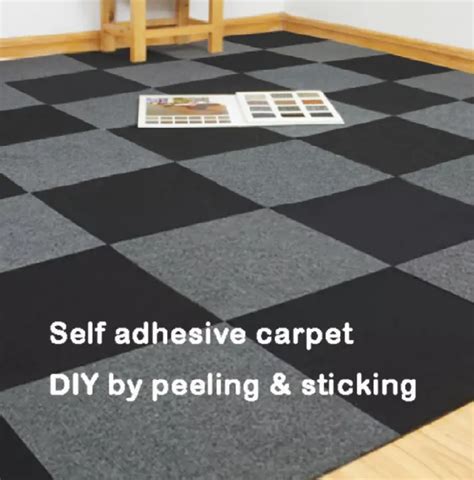 (50pcs) 30X30CM Self Adhesive Carpet Tiles DIY Carpet Floor Tiles ...