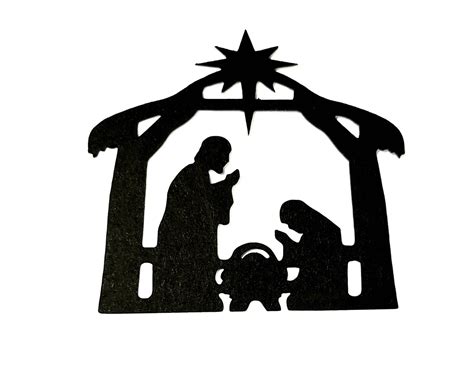 25 Nativity Scene Die Cuts Nativity Scene Cut Outs Nativity | Etsy