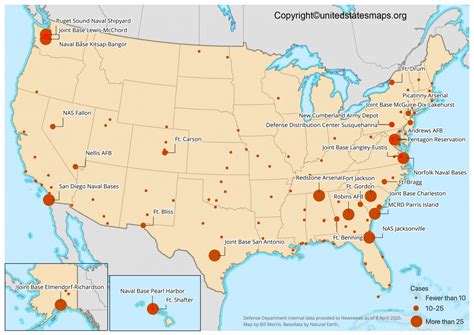 US Military Bases Map | US Military Installations Map