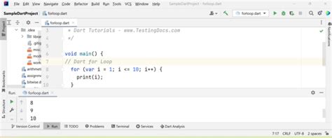 Dart for Loop | TestingDocs.com