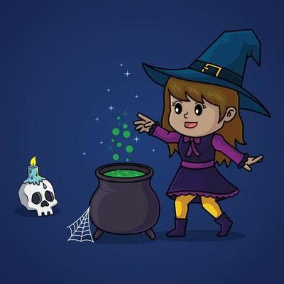 Kawaii Witch Vector Art, Icons, and Graphics for Free Download