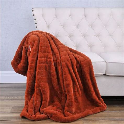 Yvonne Throw | Throw blanket, Orange blanket, Faux fur throw blanket