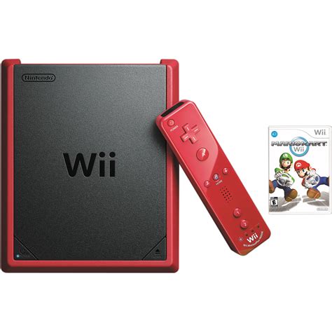 Nintendo Wii mini with Mario Kart Wii Game (Red) RVOSRAAC B&H