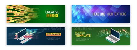 Set of Modern Banner Templates for Websites. Abstract Social Media ...