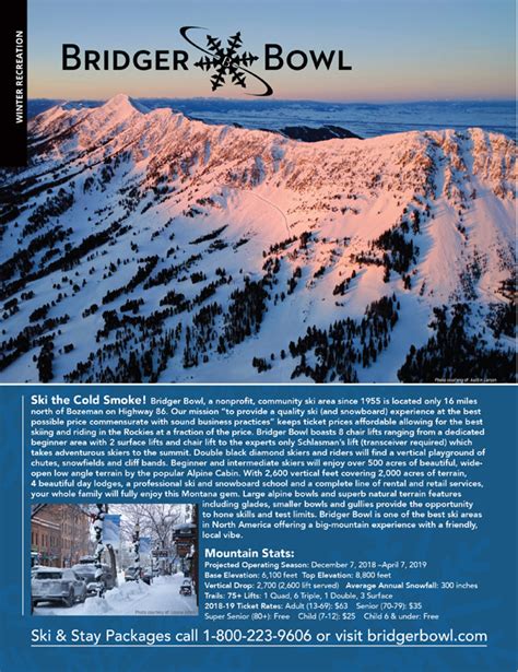 Local Bozeman Ski Area Magazine Ad Design – Media Works, LLC