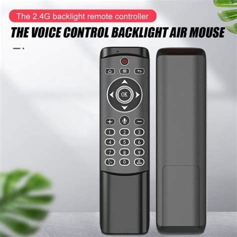 iPazzPort Air Remote Mouse Control with Backlit Voice Input, 2.4G Wireless IR Learning Air Fly ...