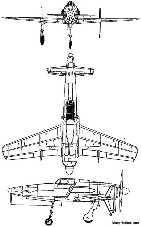 kyushu j7w shinden 1945 japan - BlueprintBox.com - Free Plans and Blueprints of Cars, Trailers ...