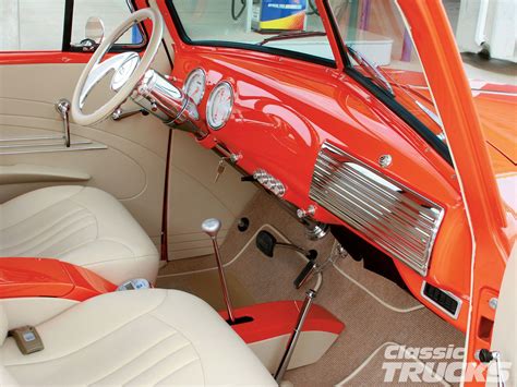 1952 Chevy very pretty interior | Vintage pickup trucks, Truck interior, Old trucks