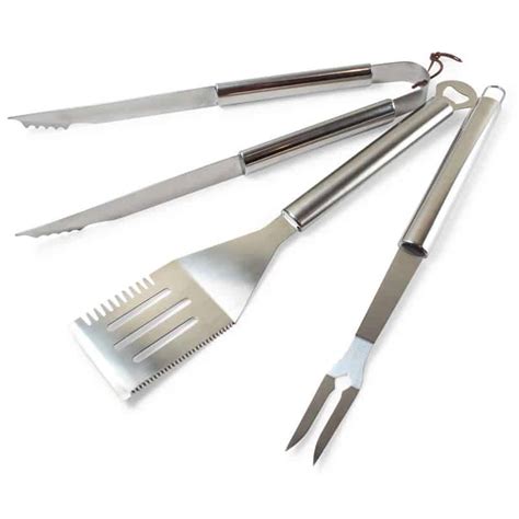 3 Piece BBQ Tools Set: Spatula, Tongs, and Fork - Gourmet Grillmaster