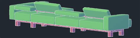 3D drawing of sofa set in dwg file - Cadbull