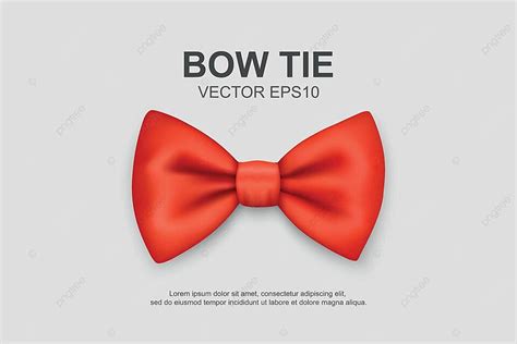 Realistic Red Bow Tie Isolated On White For Mens Fashion Vector, Classic, Symbol, Suit PNG and ...