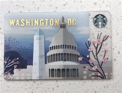 STARBUCKS WASHINGTON DC MONUMENT CHERRY BLOSSOM CAPITAL GIFT CARD ...