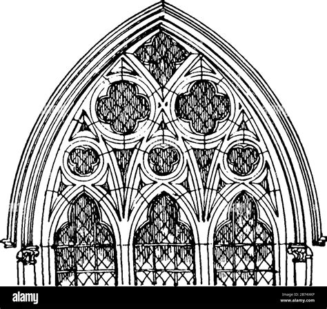 Art Drawing Gothic Arch Window