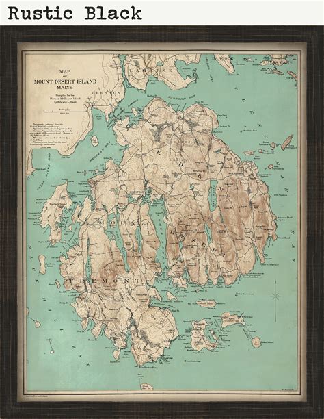 MOUNT DESERT ISLAND 1898 Map/Chart