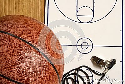 Basketball, Whistle And Blank Clipboard Royalty Free Stock Photography ...