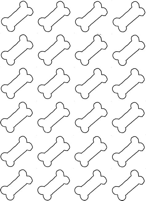 Dog Bone Pattern for Puppy Party Decorations