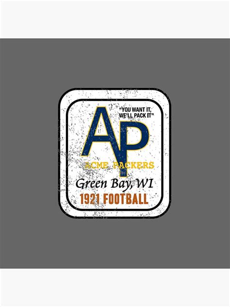 "Acme Packers Distressed Logo - Defunct Football Team - Green Bay ...