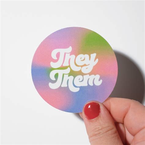 Pronoun Sticker - They/Them | Sleepy Mountain