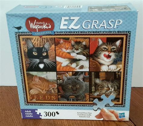 Charles Wysocki's CAT COLLAGE 300 Piece EZ GRASPJigsaw Puzzle by Hasbro | Cat collage, Cats, Charles