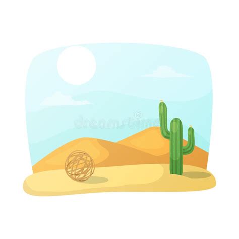 Vector Illustration of Tumbleweed and Cactus Logo. Set of Tumbleweed and West Stock Symbol for ...