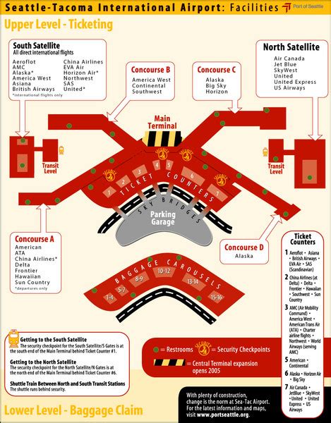 SeaTac Airport Map - Seattle Tacoma Airport • mappery