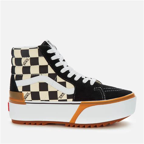 Vans Suede Sk8-hi Stacked Checkerboard Hi-top Trainers in Black/White (Black) - Lyst