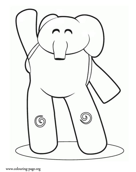 Pocoyo - Friendly elephant Elly coloring page