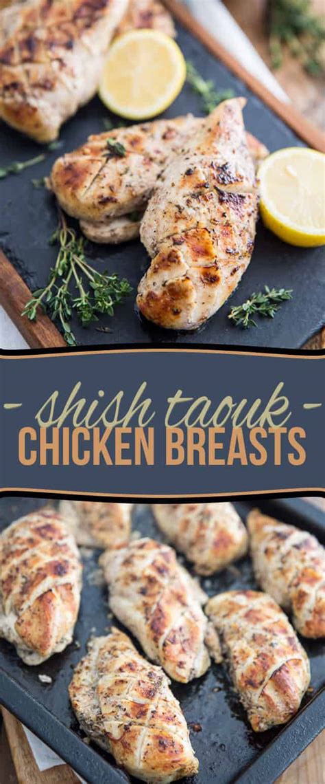 Shish Taouk Style Chicken Breasts • The Healthy Foodie