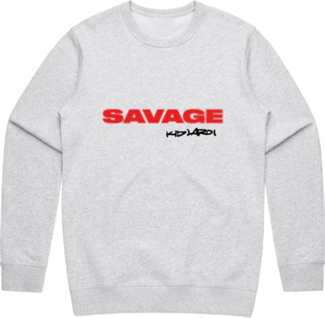 The Kid Laroi Merch Savage White Crewneck | WHAT’S ON THE STAR?