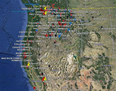 Map of wildfires in the West - Wildfire Today