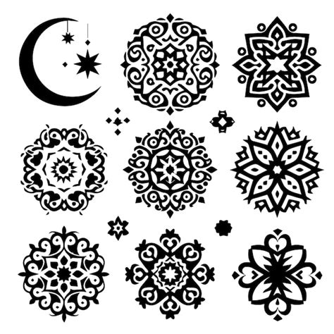 Premium Vector | Ornament arabic simple ornament islamic black and ...