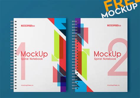 Free PSD Mockup for Spiral Notebook Design | DesignHooks