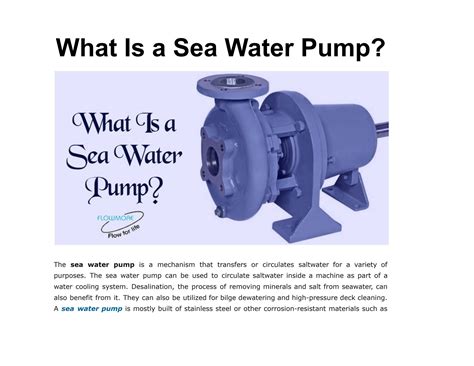 What Is a Sea Water Pump? by Flowmore Pumps - Issuu