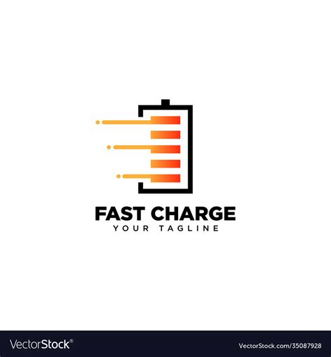 Fast charge logo design template Royalty Free Vector Image