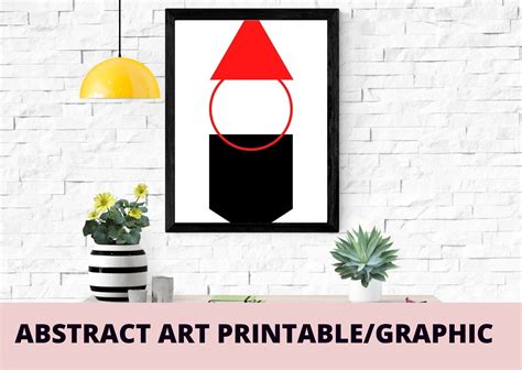 RED BLACK ABSTRACT ART PRINT Graphic by Articolory · Creative Fabrica