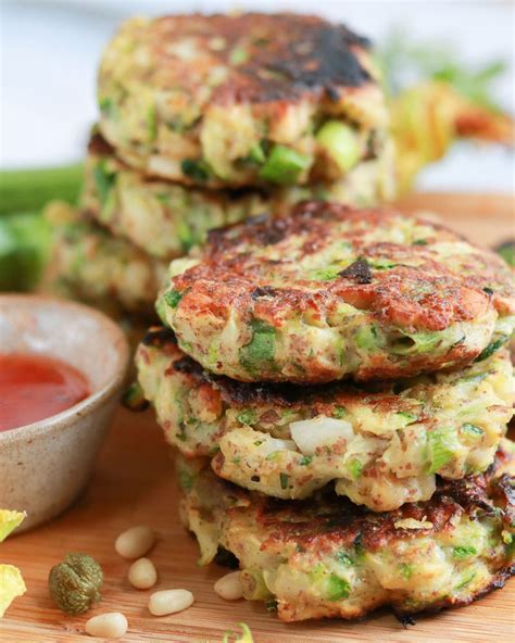 Vegan Courgette Fritters with Pine Nuts (G.F. recipe) – The Vegan Larder