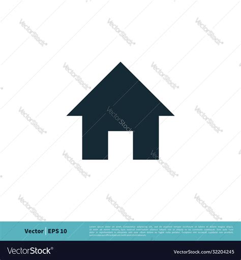 Home button icon logo template design eps 10 Vector Image